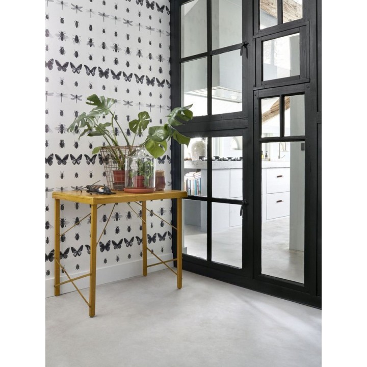 Papel pintado insectos blanco y negro - Butterfly World 679080