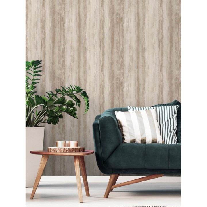 Papel pintado efecto mármol tonos beige y marrones - Siracusa Marble 679097