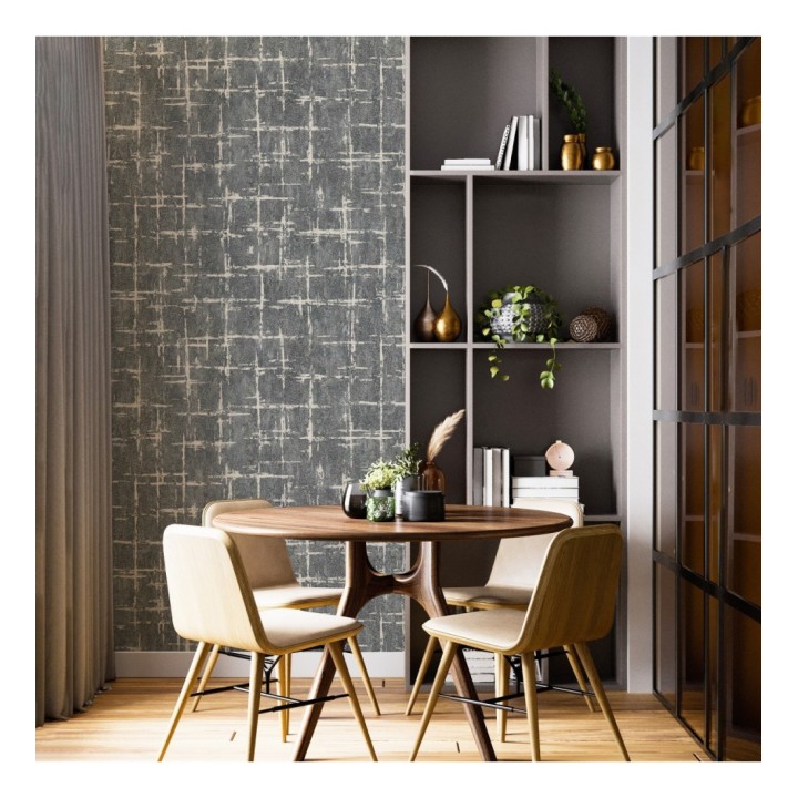 Papel pintado texturizado con toques metalizados - Moma Lines 679148