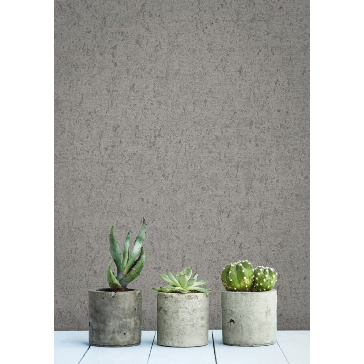 Papel pintado texturizado gris - Preston Stone 679270