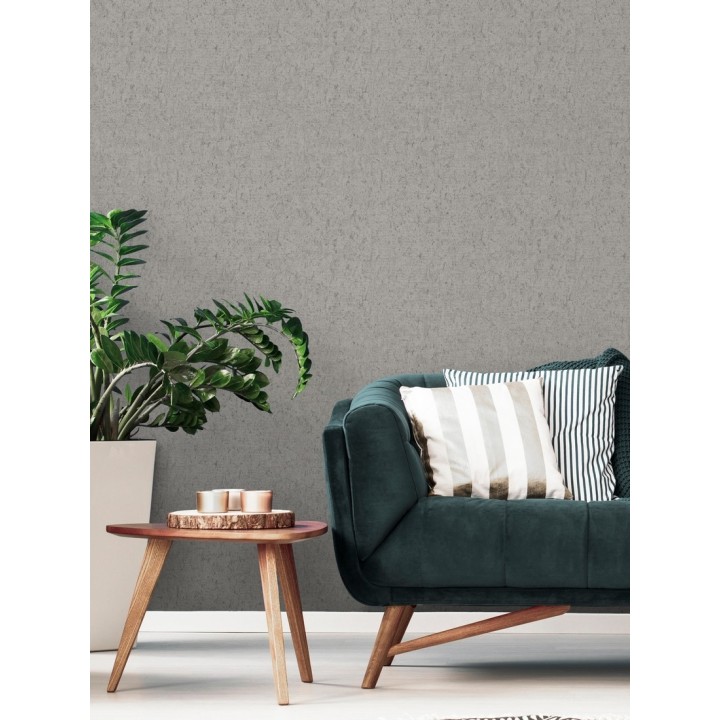 Papel pintado texturizado gris - Preston Stone 679270