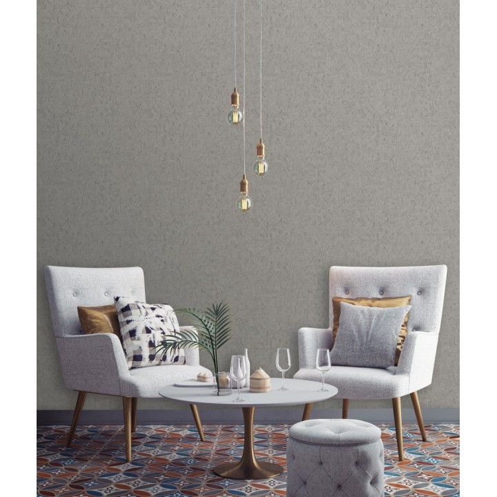 Papel pintado texturizado gris - Preston Stone 679270