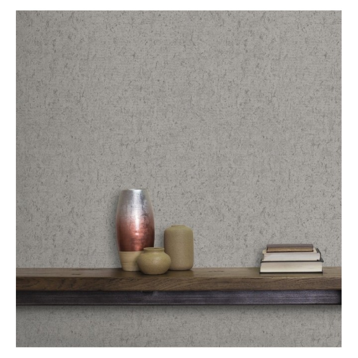 Papel pintado texturizado gris - Preston Stone 679270