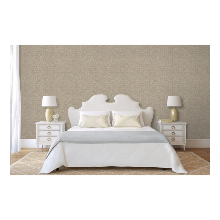 Papel pintado geométrico con textura efecto madera - Fort William 679281