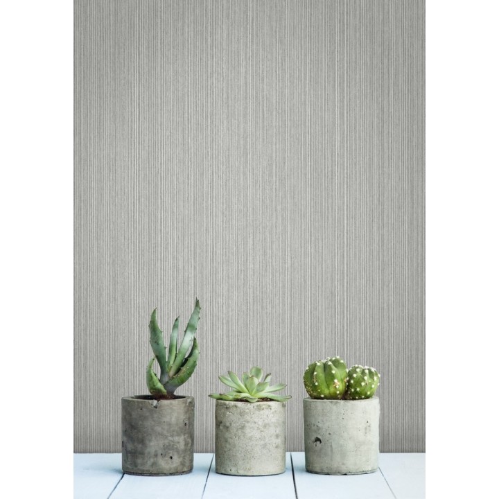 Papel pintado texturizado gris claro - Torino 679291