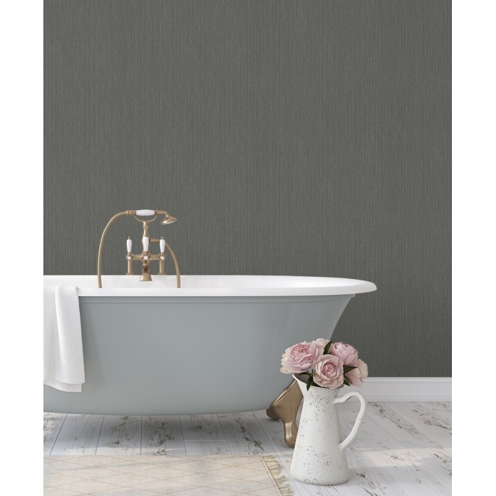 Papel pintado texturizado gris - Torino 679292