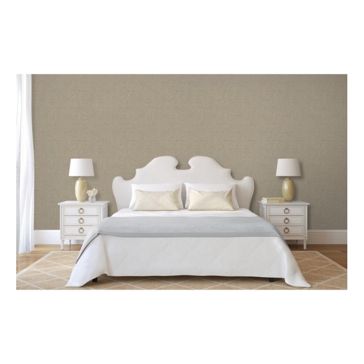 Papel pintado geométrico texturizado tonos ocre - Corinto 679293