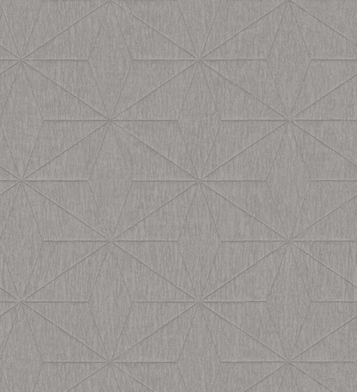 Papel pintado geométrico texturizado gris - Corinto 679294