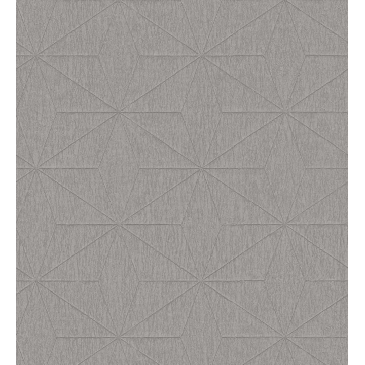 Papel pintado geométrico texturizado gris - Corinto 679294