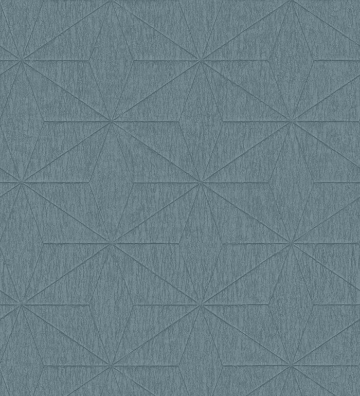 Papel pintado geométrico texturizado tonos azulados - Corinto 679295
