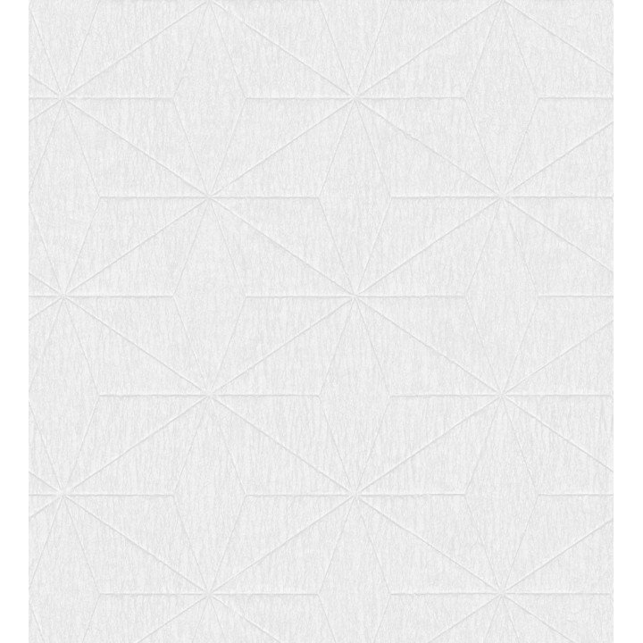 Papel pintado geométrico texturizado blanco - Corinto 679296