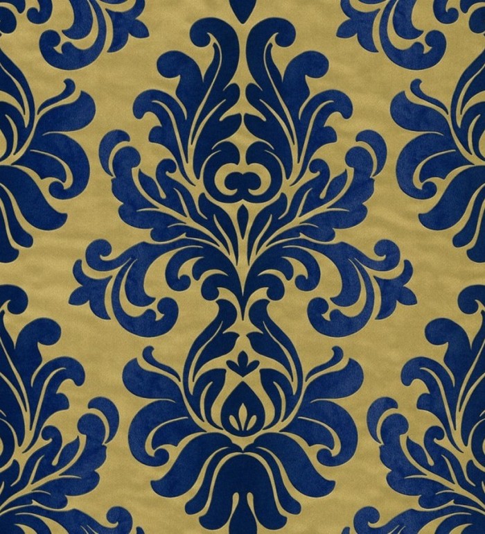 Papel pintado damasco moderno con volutas elegantes - Renard 6836