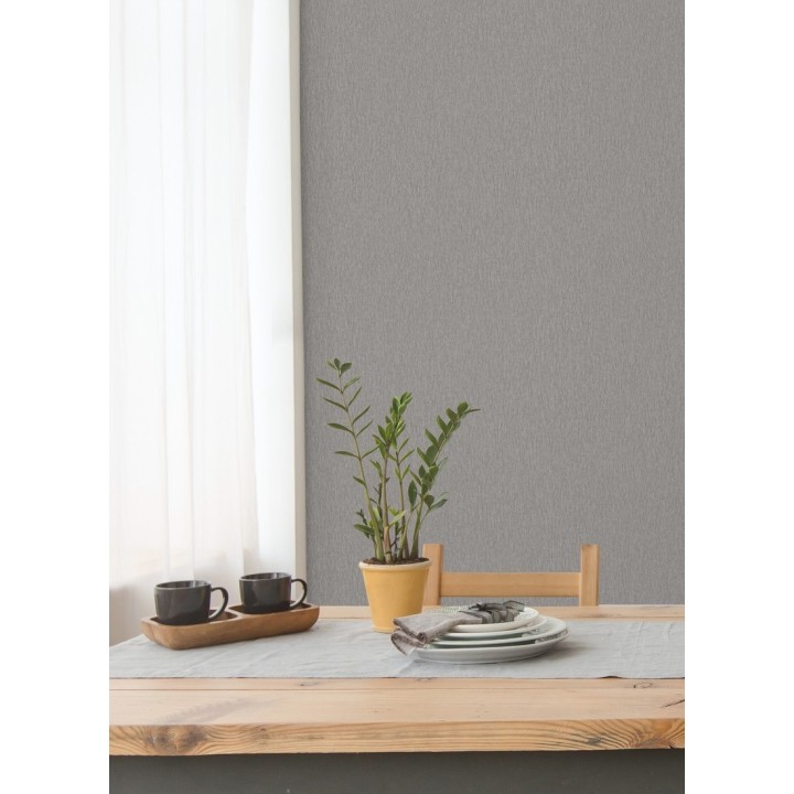 Papel pintado liso texturizado gris - Manilva 679298