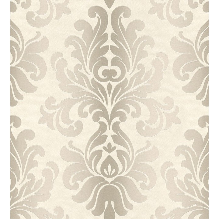 Papel pintado damasco moderno con volutas elegantes - Renard 6839