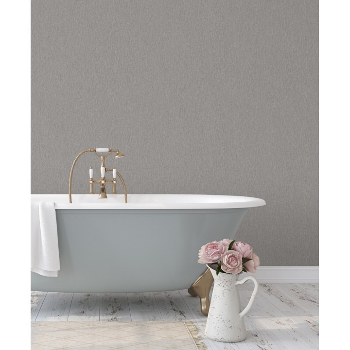 Papel pintado liso texturizado gris - Manilva 679298