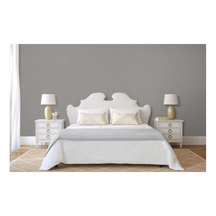 Papel pintado liso texturizado gris - Manilva 679298