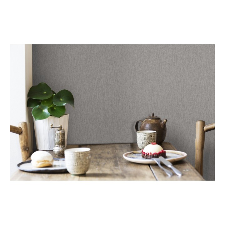 Papel pintado liso texturizado gris - Manilva 679298