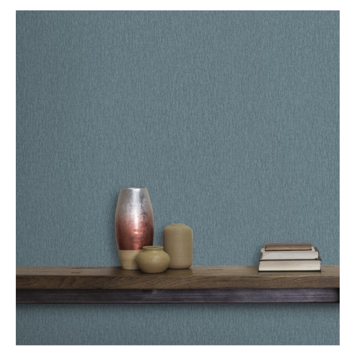Papel pintado liso texturizado tonos azulados - Manilva 679299