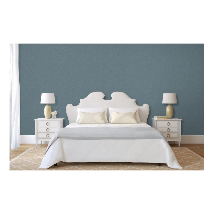 Papel pintado liso texturizado tonos azulados - Manilva 679299