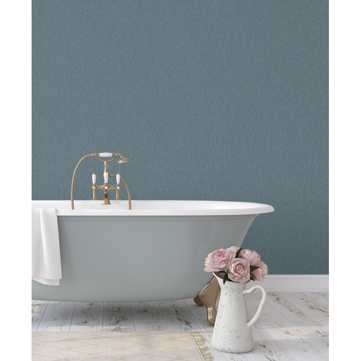 Papel pintado liso texturizado tonos azulados - Manilva 679299