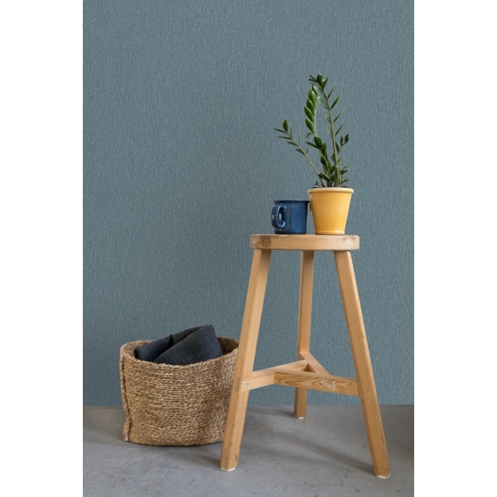 Papel pintado liso texturizado tonos azulados - Manilva 679299