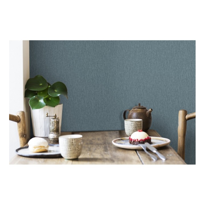 Papel pintado liso texturizado tonos azulados - Manilva 679299