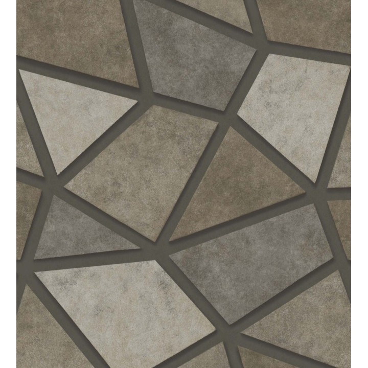 Papel pintado mosaico de piedra tonos marrones - Newton Hill 679301