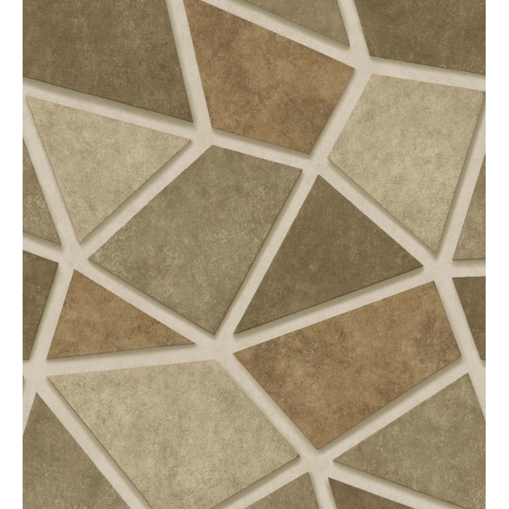 Papel pintado mosaico de piedra tonos ocre - Newton Hill 679304
