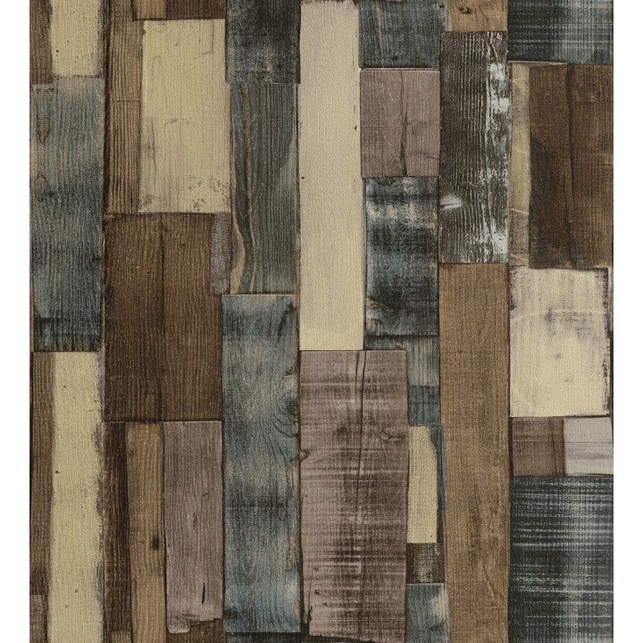 Papel pintado tablas de madera oscura estilo nórdico - Portimao 6890