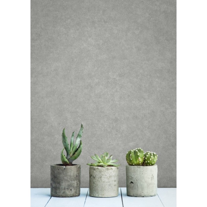 Papel pintado liso texturizado gris claro - Stuart Hall 679311