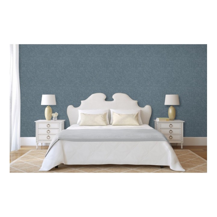 Papel pintado liso texturizado tonos azulados - Stuart Hall 679312