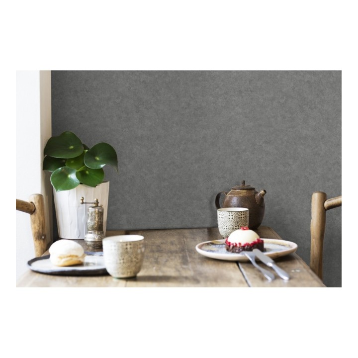 Papel pintado liso texturizado gris - Stuart Hall 679313