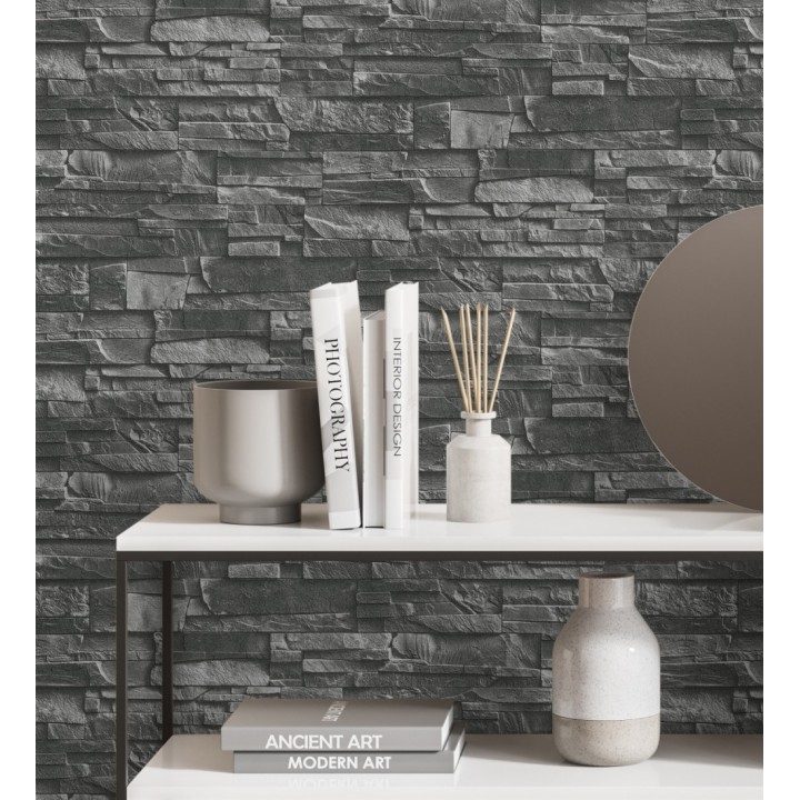 Papel pintado piedra pizarra lujoso superlavable vinílico - Verius 6899