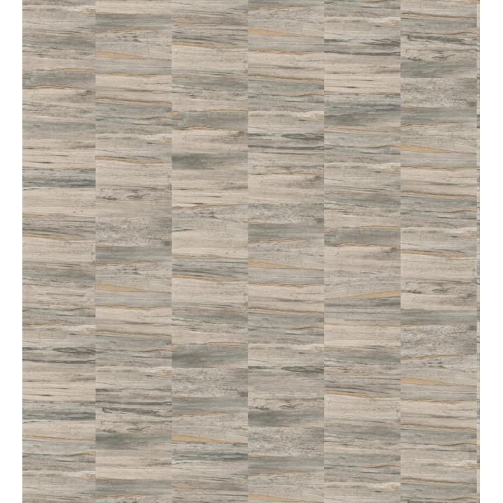 Papel pintado mosaico efecto madera a rayas - Oxford Stone 679315