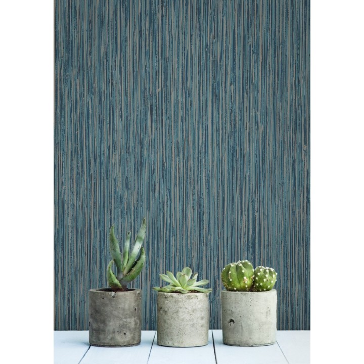 Papel pintado efecto pintura tonos azules - Tianyar 679316