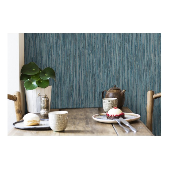 Papel pintado efecto pintura tonos azules - Tianyar 679316