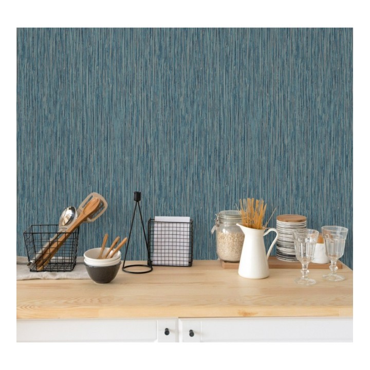 Papel pintado efecto pintura tonos azules - Tianyar 679316