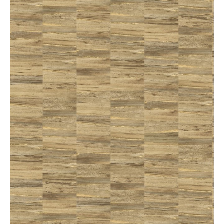 Papel pintado mosaico efecto madera a rayas - Oxford Stone 679321