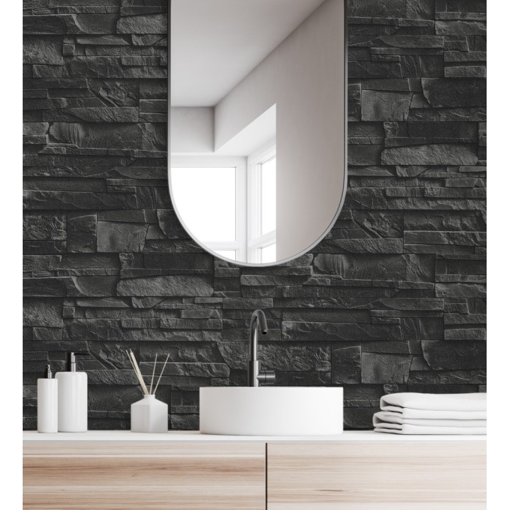 Papel pintado piedra pizarra lujoso superlavable vinílico - Verius 6900