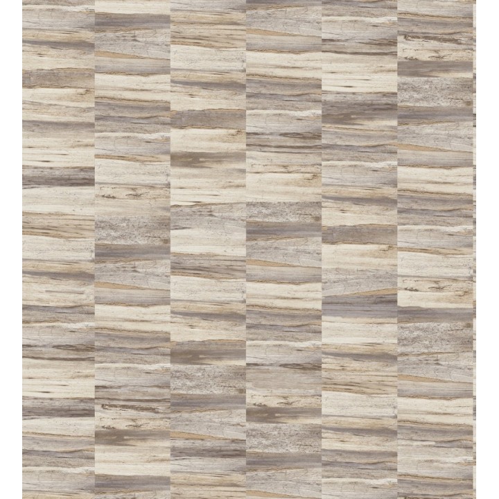 Papel pintado mosaico efecto madera a rayas - Oxford Stone 679322
