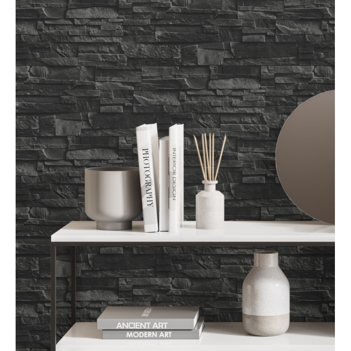 Papel pintado piedra pizarra lujoso superlavable vinílico - Verius 6900