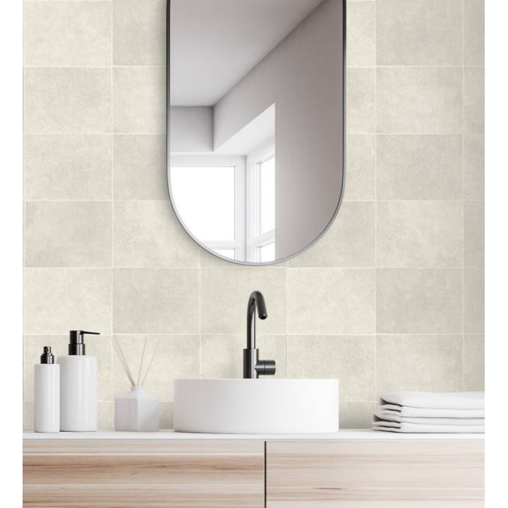 Papel pintado azulejo beige claro texturizado - Bergamo 679326