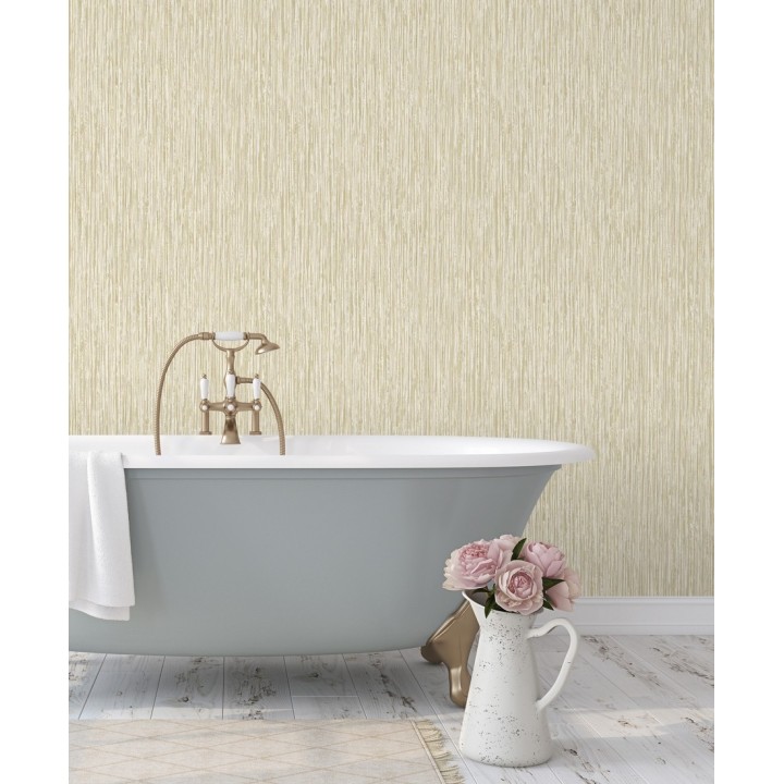 Papel pintado efecto pintura beige y dorados - Tianyar 679331