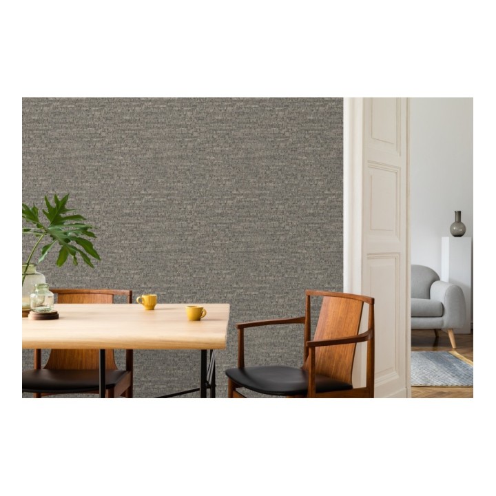 Papel pintado imitación corcho texturizado tonos gris oscuro - Mileto 679347