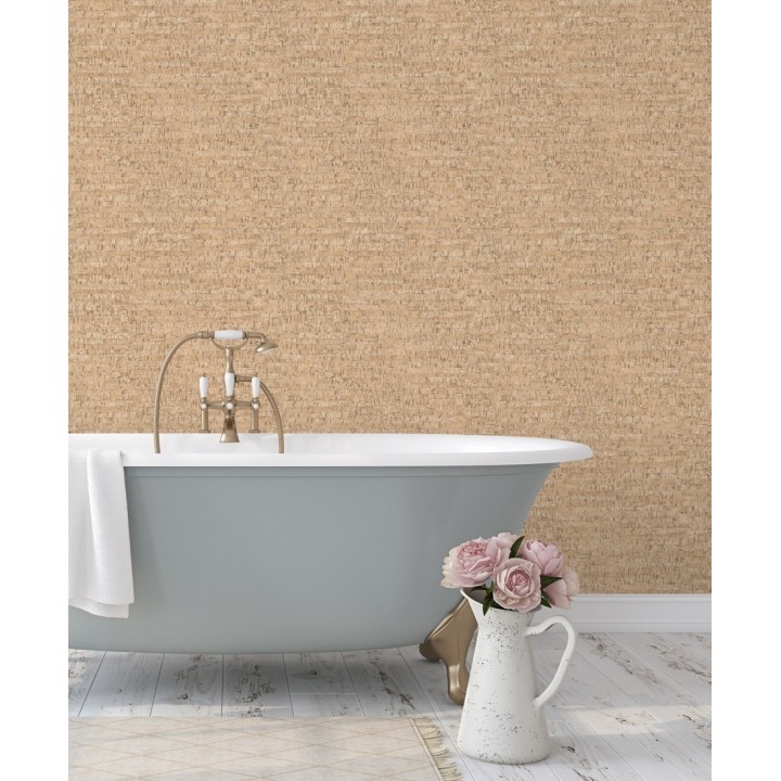 Papel pintado imitación corcho texturizado tonos marrones - Mileto 679348