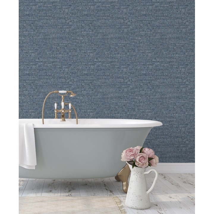 Papel pintado imitación corcho texturizado tonos azules - Mileto 679350