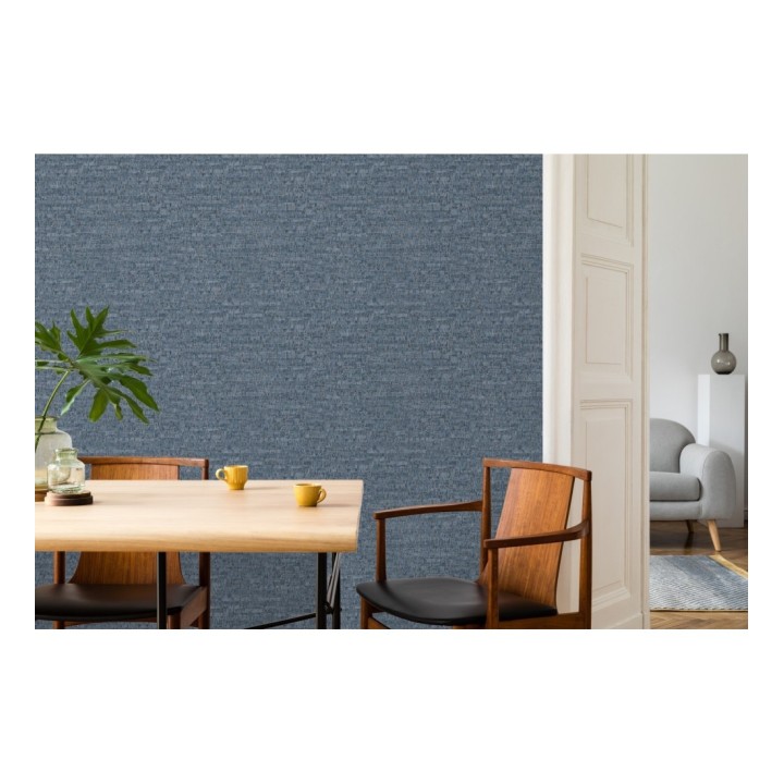 Papel pintado imitación corcho texturizado tonos azules - Mileto 679350