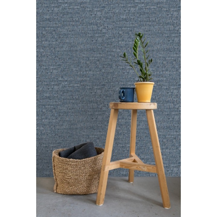 Papel pintado imitación corcho texturizado tonos azules - Mileto 679350