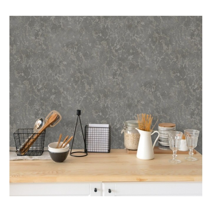 Papel pintado estuco veneciano liso con vetas rugosas - Travis Stone 679354