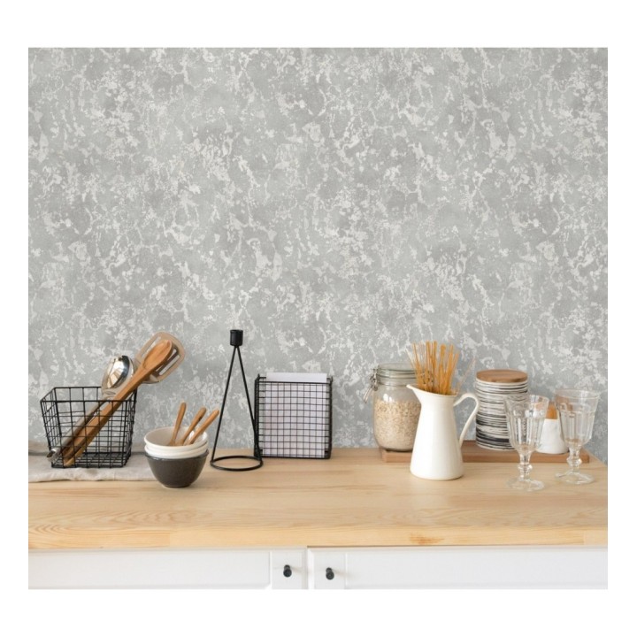 Papel pintado estuco veneciano liso con vetas rugosas - Travis Stone 679355